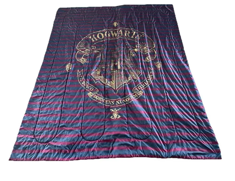 Wizarding World Harry Potter Hogwarts Blue Burgundy Twin/Full Size Comforter